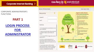 PNB Corporate net banking part 1 LOGIN PROCESS FOR corporate net banking [upl. by Halli]