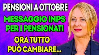 ✅ULTIME NOTIZIE💸OGNI PENSIONATO IN ITALIA DEVE SAPERLO COSA CAMBIERÀ A OTTOBRE🔺 [upl. by Atiuqaj]