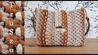 DIY Macrame BAG  Makrama Torebka ze sznurka  MAKRAMOWA TOREBKA Boho  Purse Easy Tutorial [upl. by Ayortal990]