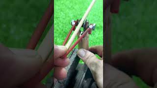 Unique mini Bamboo crossbow  Craft  DIY [upl. by Pachton]