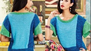 19 HighLowHem Tee Vogue Knitting SpringSummer 2014 [upl. by Yanrahs944]