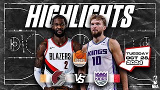 Portland Trail Blazers vs Sacramento Kings Half 1 Highlights  October 28 2024  202425 NBA Season [upl. by Lindeberg]