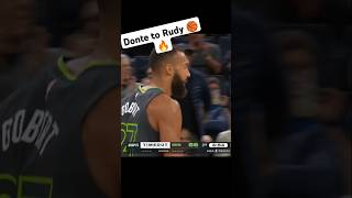 Donte DiVincenzo to Rudy Gobert with a Jam nbahighligts nbanation [upl. by Eslehc]