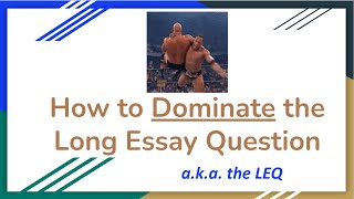 How to Write and DOMINATE the APUSH LEQ [upl. by Aerbma749]