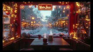 Cozy Winter Nights Relaxing Jazz Piano Music amp Snow Ambience [upl. by Enidanreb]