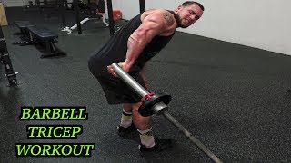 Intense 5 Minute Barbell Tricep Workout [upl. by Trebleht]