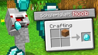 Alphastein WILL in Schwierigkeit Noob Welt Überleben  Minecraft [upl. by Etnovaj]