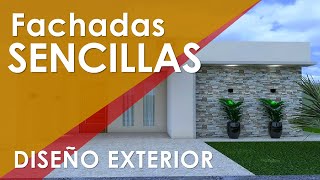 ✔️✔️ FACHADAS DE CASAS SENCILLAS Casas con fachadas bonitas elegantes y económicas [upl. by Korella132]