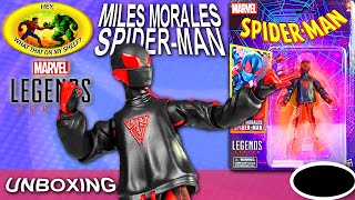 UNBOXING  Marvel Legends  MILES MORALES SPIDERMAN  Hasbro  Action Figure  Miles Cant Dance [upl. by Ecirbaf]