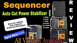 Sequencer  Auto Cut Power Stabiliser for Safety  Digital Meter  review  all variant available [upl. by Aynuat]