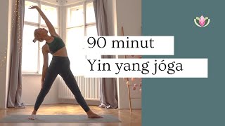 Jin jang jóga 60 minut dynamické vinyásy  30 minut relaxační jin jógy [upl. by Daren]