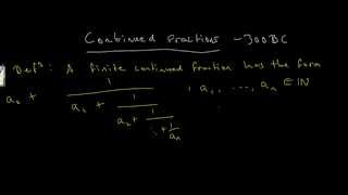 Continued Fractions 1 Introduction and Basic Examples  LearnMathsFree [upl. by Sola]