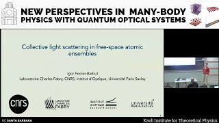 Collective light scattering in freespace atomic ensembles ▸ Igor Ferrier Barbut IOGS [upl. by Gaal]