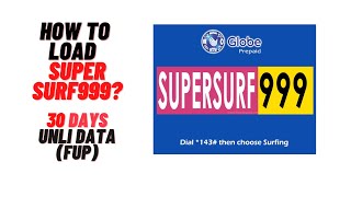 HOW TO LOAD SUPERSURF999  30 DAYS UNLI DATA [upl. by Fabria41]