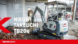 CO2 NEUTRAAL De elektrische graafmachine Takeuchi TB20e [upl. by Elockcin]