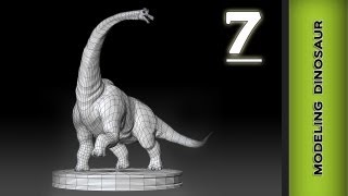 Autodesk Maya 2013 Modeling Tutorial  Dinosaur brachiosaurus Modeling Part 7 [upl. by Valley]