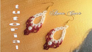 Tutorial macramè orecchini quotCristalquot Tutorial macramè earrings quotCristalquot Diy tutorial [upl. by Rowney403]