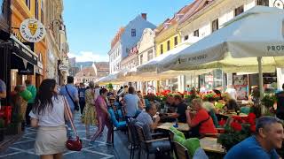 Brasov Romania 🇹🇩  Walking Tour 2024 [upl. by Eresed]