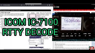 ICOM IC7100 RTTY Decode SET UP Advanced Manual link [upl. by Alston138]