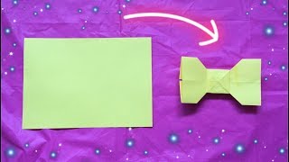 ♥︎ DIY ORIGAMI PAPIEREN STRIK VOUWEN  KNUTSELEN van maar 1 A4 PAPIER ♥︎ CRAFT FOR KIDS [upl. by Reve435]