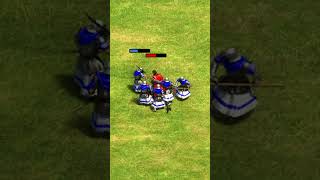 Elite Teutonic Knight vs 8 Halberdiers AoE2 Shorts [upl. by Zane]