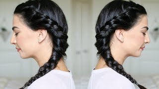 4 BASIC BRAIDS FOR BEGINNERS  HOW TO BRAID HAIR EASY HAIRSTYLES [upl. by Tews]