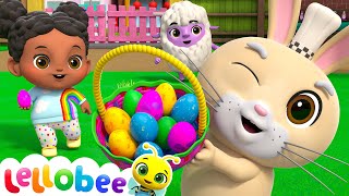 Cascarones and Bunny Egg Hunt  Lellobee Nursery Rhyme Songs  Kids Karaoke [upl. by Lavicrep]