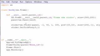 wxPython Programming Tutorial  10  Sliders [upl. by Inaliak]