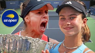 Magda Linette vs Iva Jovic  US Open 2024 [upl. by Yellac143]