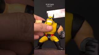 Making Wolverine with Polymer Clay  Cartoon version  shorts [upl. by Essyle470]