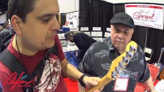 Ron Sperzel Showing us the new Vintage locking Tuner NAMM 2017 Dylan Talks Tone 163 [upl. by Ynnob]