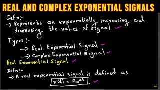 Real and Complex Exponential Signals [upl. by Nanyt]