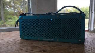 Gear Review Crasher XL Splashproof Portable Bluetooth Speaker by JLab Audio [upl. by Groscr978]