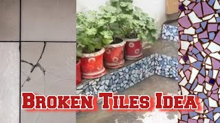 Amazing Idea With Cement And Broken Tiles  ZA DIY [upl. by Littell]