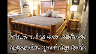 Make a rustic log bed WITHOUT expensive tenon amp mortise specialty tools [upl. by Emmuela749]