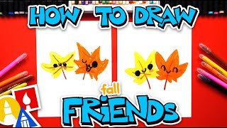 How To Draw Fall Leaf Friends [upl. by Ecitnirp551]