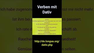 Verben mit Dativ dativ dative  dem der dem den einem einer einem meinem meiner meinen [upl. by Nork]