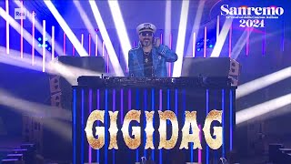 Sanremo 2024  Il dj set di Gigi DAgostino [upl. by Broome]