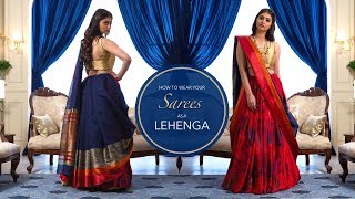 How To Wear A Saree As A Lehenga  Saree Hacks [upl. by Hayne865]