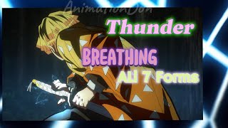 Thunder Breathing Explained All 7 Forms anime demonslayer [upl. by Marna571]