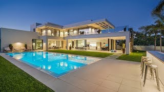 Luxury Beachside Modern House in Puerto Banus Marbella Spain  Drumelia [upl. by Nellek327]