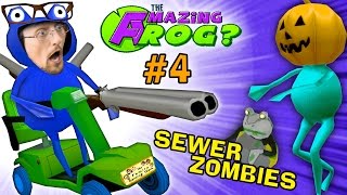 SEWER ZOMBIES vs SHOTGUN BLAST AMAZING FROG HALLOWEEN Part 4 FGTEEV Pumpkin Head Costume [upl. by Trescott]