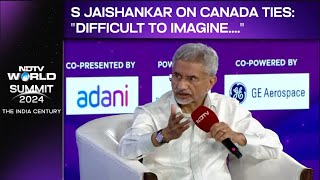 S Jaishankar On Canada quotDifficult To Imagine Current State Of Relationsquot  NDTV World Summit [upl. by Ivory912]