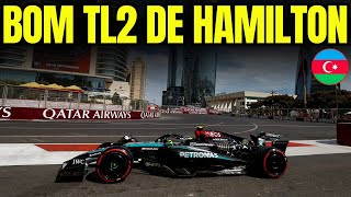 Hamilton na P3 volta a fazer bom treino e mostra Mercedes forte no Azerbaijão  F1 [upl. by Ainigriv]