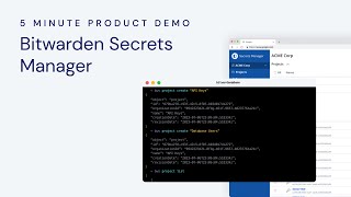 Bitwarden Secrets Manager 5 minute product demo [upl. by Moshell543]