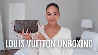 LOUIS VUITTON POCHETTE ACCESSOIRES UNBOXING amp REVIEW [upl. by Oniluap753]