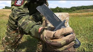 COLD STEEL Drop Forged Survivalist  KNIFE DESTRUCTION TEST  UNTIL IT BREAKS  52100 Carbon Steel [upl. by Tnecillim389]