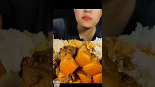 Eating pork belly eatingshow mukbang braisedpork eatingsounds pork asmr porkbelly porkcurry [upl. by Casanova]