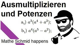 Anwendungen vom ersten Potenzgesetz und dem Distributivgesetz  Mathematik beim Mathe Schmid [upl. by Graybill]