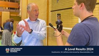 A Level Results 2024  Gloslive interview with Mr Jefferies at Cheltenham Bournside School [upl. by Enaxor]